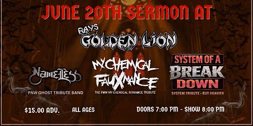 MCF @ Ray's Golden Lion w\/ Nameless & System of a Break Down