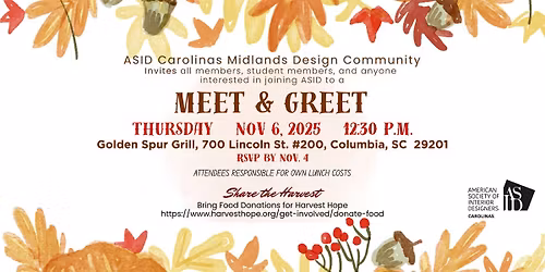 ASID Carolinas Midlands Design Community for a Meet + Greet