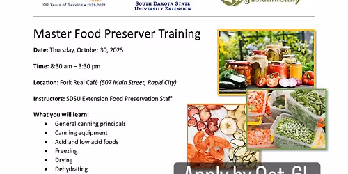 Master Food Preserver Training
