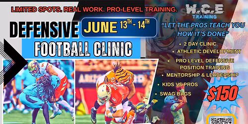 WCE DEFENSIVE FOOTBALL CLINIC