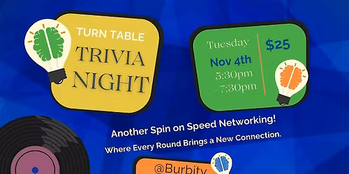 Turn Table Trivia Night at Burbity Workspaces