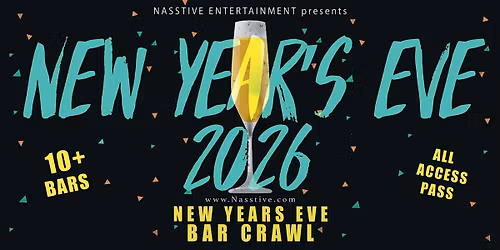 New Years Eve San Diego NYE Bar Crawl - All Access Party Pass to 10+ Venues