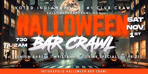 Indianapolis Halloween Bar Crawl 2025 | Saturday, November 1st