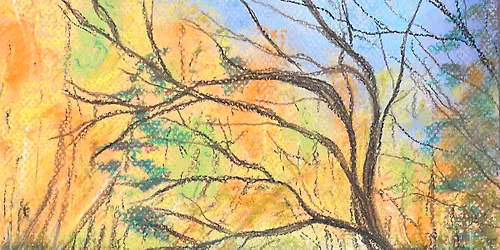 Chalk Pastel Drawing Fall Colors