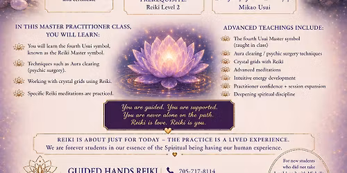 Reiki Master Practitioner ( 3 of 4 levels)
