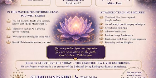 Reiki Master Practitioner ( 3 of 4 levels)