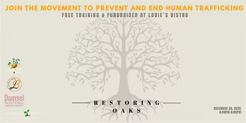 Free Training & Fundraiser to Prevent Human Trafficking at Louie\u00b4s Bistro