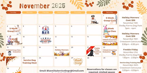 Holiday Manners Dog Training Class