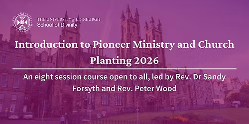 Introduction to Pioneer Ministry and Church Planting 2026