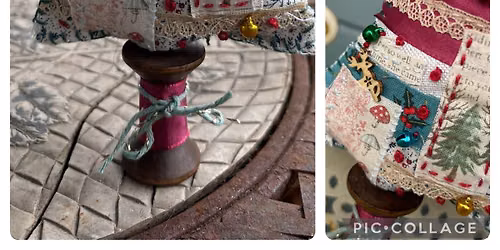 Slow Stitching Cotton Reel Christmas Tree or Stocking Crafternoon