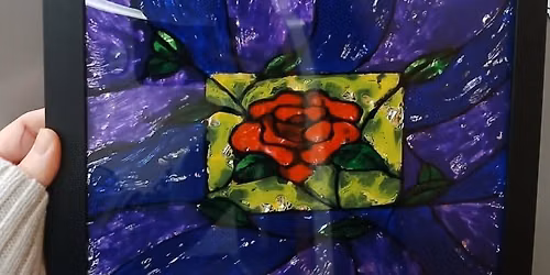 Pause & Create: Through the Pane: Faux Stained-Glass Art