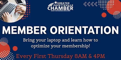 Member Orientation- Every First Thursday Afternoon Session- 4PM