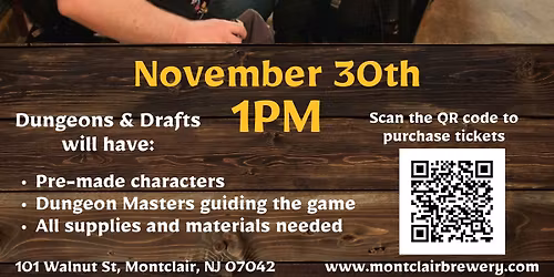 Dungeons n' Drafts at Montclair Brewery
