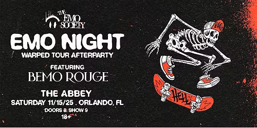 The Emo Society Presents: Emo Night- Warped Tour Afterparty