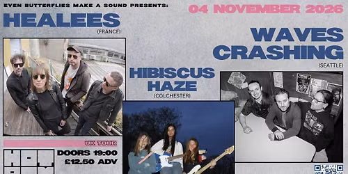 Waves Crashing + Healees + Hibiscus Haze at Chelmsford's Hot Box