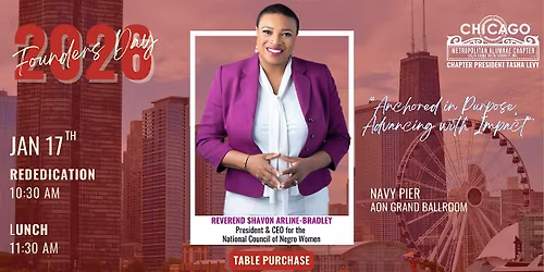 CMAC Founders Day 2026 - For Table Purchases Only