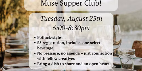 Supper Club for Creatives at The Marshall Muse Gallery