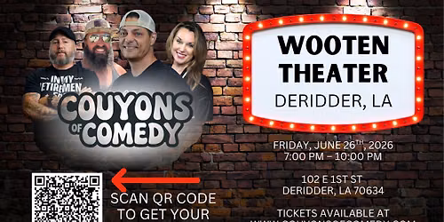 DJ Rhett and the Couyons of Comedy at the Wooten Theater in Deridder, LA
