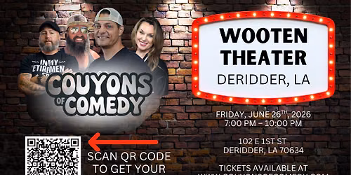 DJ Rhett and the Couyons of Comedy at the Wooten Theater in Deridder, LA