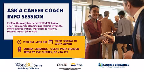 Ask a Career Coach Info Session - South Surrey White Rock WorkBC Centre