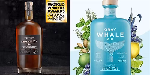 Redemption Rye and Gray Whale Gin