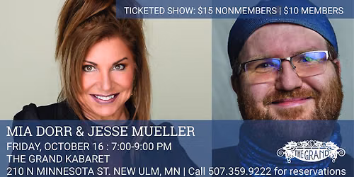 TICKETED EVENT Mia Dorr & Jesse Mueller @The Grand Kabaret