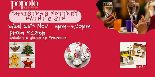 Paint and Sip Christmas Pottery Painting @Coppa Club Brighton