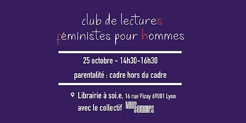 Club de lectures f\u00e9ministe pour hommes avec le collectif