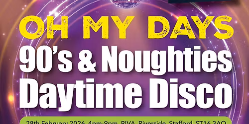 Oh My Days TJ's 90's & Noughties Daytime Disco In Aid Of Katharine House Hospice