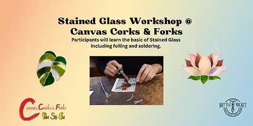 Stained Glass at Canvas Corks and Forks, Schenectady