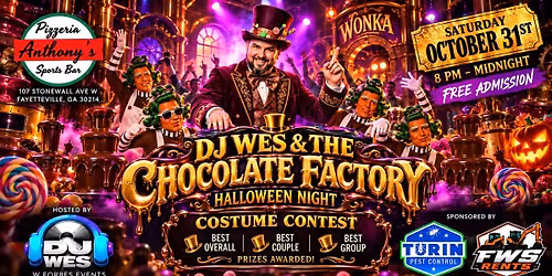 DJ Wes & The Chocolate Factory Halloween Party