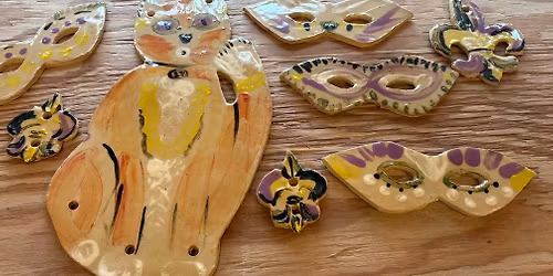 Mardi Gras Cat Wind Chimes