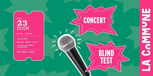 \ud83c\udfa4 Concert live & Blind Test avec Audrey Aguirre