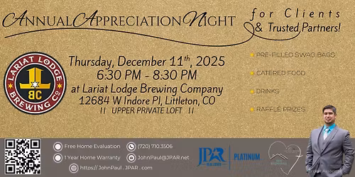 Annual Appreciation Night for Client & Trusted Partners || John Paul\u00ae