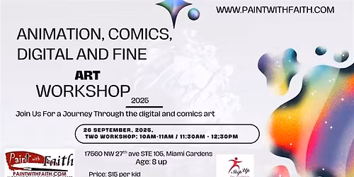 PAINT WITH FAITH ANIMATION, COMIC, AND FINE ART WORKSHOP FOR HOMESCHOOLERS