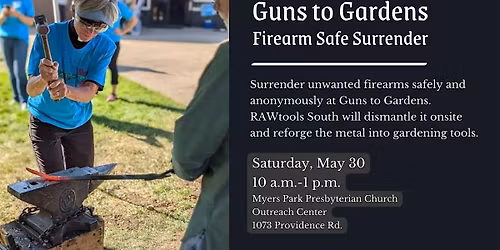 Guns to Gardens: Safe, Anonymous, Drive Through Firearm Disposal Event