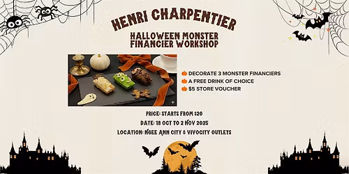 WEEKDAY Halloween Monster Financier Workshop (Ngee Ann City Outlet)