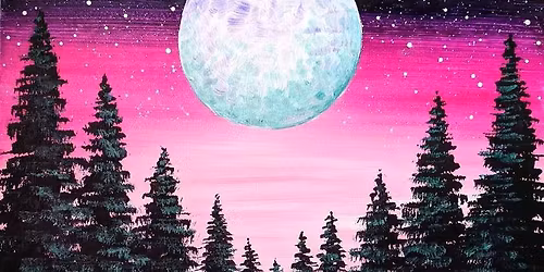 Vibrant Moon Forest
