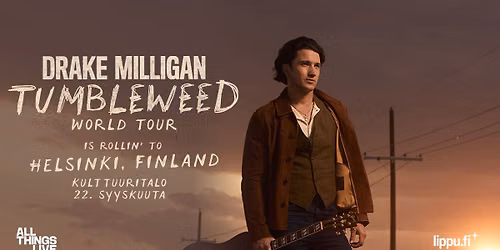 Drake Milligan - 22.9.2026 Kulttuuritalo, Helsinki