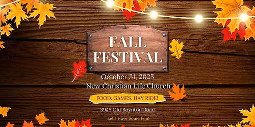 Fall Festival (Hallelujah Night)!
