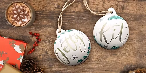 Festive Calligraphy Bauble Workshop