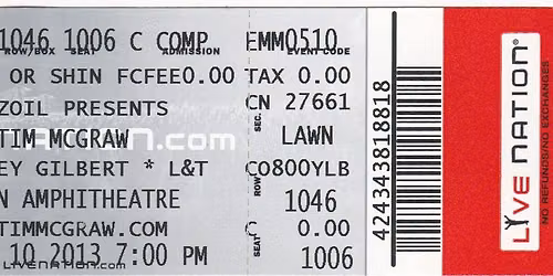 Tim McGraw at Hollywood Casino Amphitheatre - St. Louis