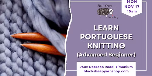 Learn Portuguese Knitting (Advanced Beginner)