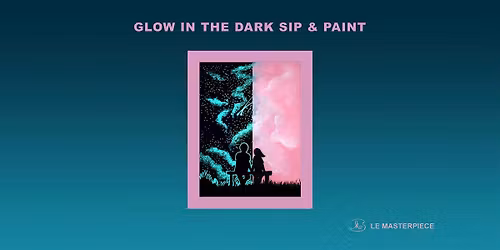 Sip and Paint (Glow in the Dark): Blue Pink Sky (8pm Sat)