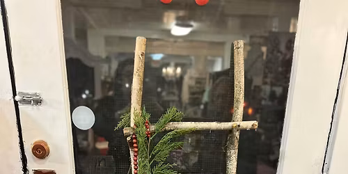 Build a birch log ladder with Karen !