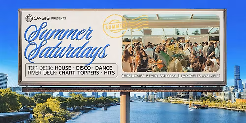 OASIS Saturdays - Afternoon Boat Party - Saturday, 7th of February 2025