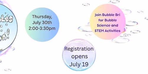 Family Event: Bubble Science with Bri