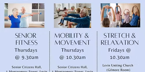 Senior Fitness classes, new to Levin!