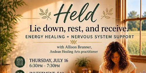 HELD: Energy Healing + Nervous System Support