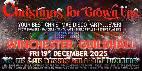 WINCHESTER- The BIG Christmas Disco Party with Disco  for Grown ups